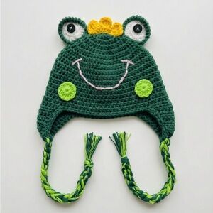 Green Frog Kids Hat